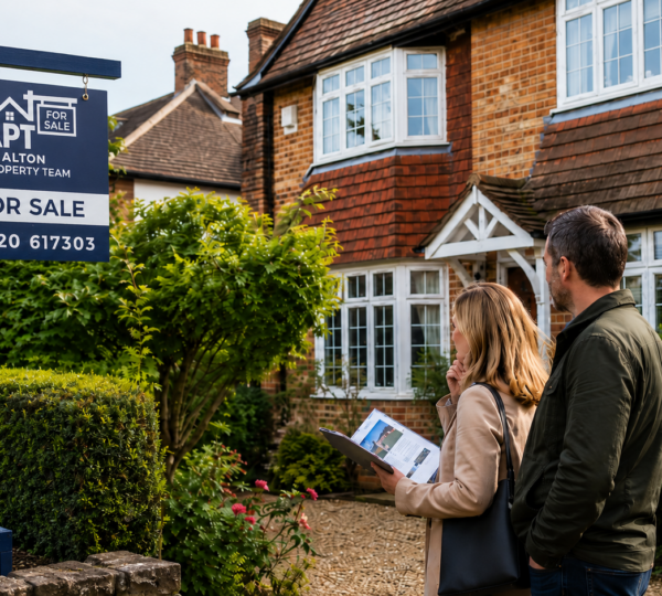 Alton Property Team for sale board outside a traditional home in Alton